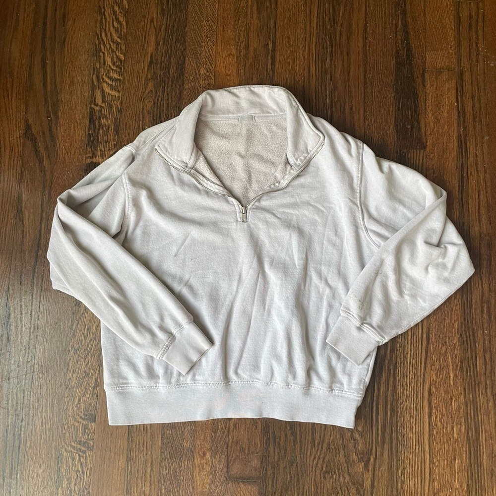 Very light blue pullover sweatshirt